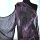 Scarf women's wool silk black lilac with brown. Scarves. Silk scarves gift for Womans. My Livemaster. Фото №6