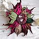 Брошь из кожи Яркая капель. Брошь-булавка. Наталия  Дементьева (ND! Handmade). Интернет-магазин Ярмарка Мастеров.  Фото №2