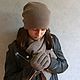 Комплект - шарф-палантин, двойная шапочка бини и перчатки, Шапки, Севастополь,  Фото №1