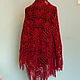 Knitted red shawl. Shawls. vyazanaya6tu4ka. Online shopping on My Livemaster.  Фото №2