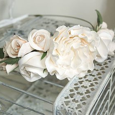 Свадебный салон ручной работы. Ярмарка Мастеров - ручная работа Венок для невесты, для волос Нежный, из полимерной глины.. Handmade. Свадебный салон ручной работы. Ярмарка Мастеров - ручная работа Венок для невесты, для волос Нежный, из полимерной глины.. Handmade.