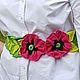 Bright summer knitted belt with poppies, Belt, Ekaterinburg,  Фото №1