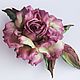 Brooch rose from silk ' Beauty', Brooches, Moscow,  Фото №1