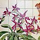 Tiles and tiles: Bathroom panels of Orchids and hummingbirds. Tile. Flera Daminova Rospis farfora. (artflera). Ярмарка Мастеров.  Фото №6