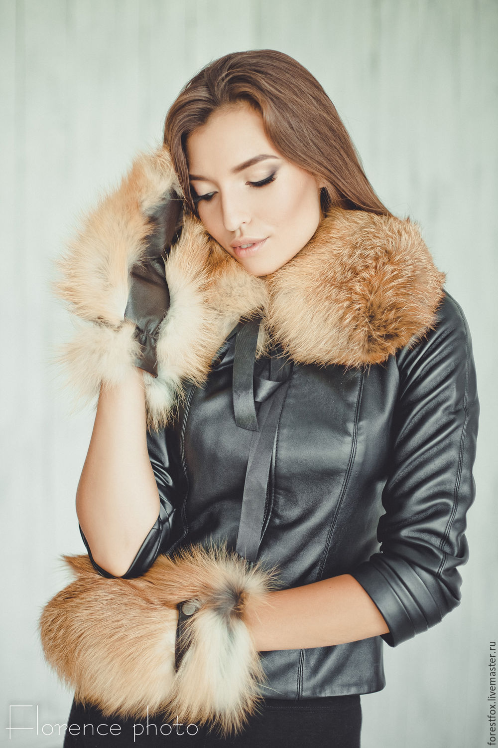 real fox fur collar