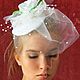 Wedding hat veil with flower Bud and pearl beads, Veil hat, Novosibirsk,  Фото №1