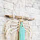 Panno macrame Angel in turquoise dress. Panel macramé. Textile Shop Natalya. Online shopping on My Livemaster.  Фото №2