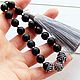 Good Luck prayer beads made of black agate. Rosary. The star of Siberia. My Livemaster. Фото №6
