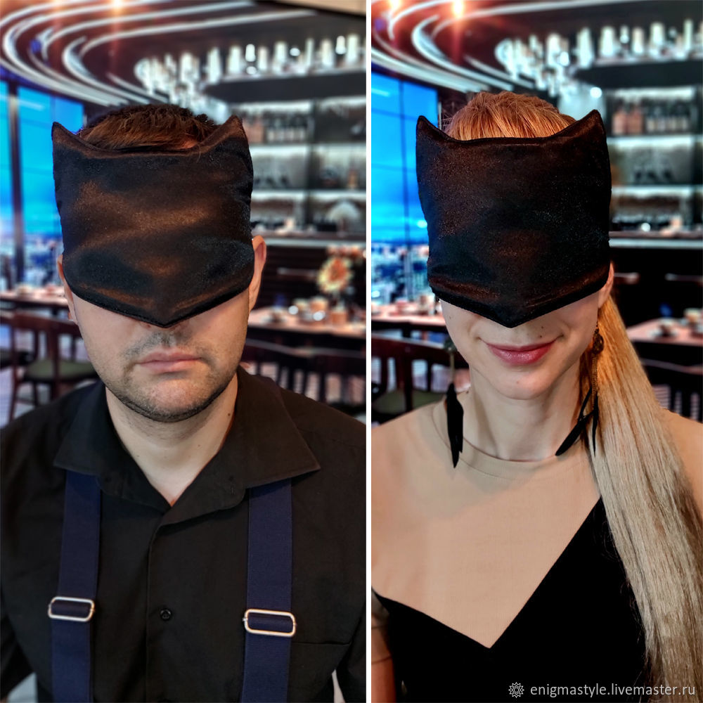 Batman mask, black gaming mask, Satin Mafia mask – купить на Ярмарке  Мастеров – TFK9YCOM | Table games, Novosibirsk