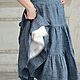 Linen skirt with corset belt /70 cm. Skirts. pugovkino delo (Pugovkino-delo). Online shopping on My Livemaster.  Фото №2