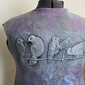 Одежда handmade. Livemaster - original item Felted vest Tell birds..2. Handmade.