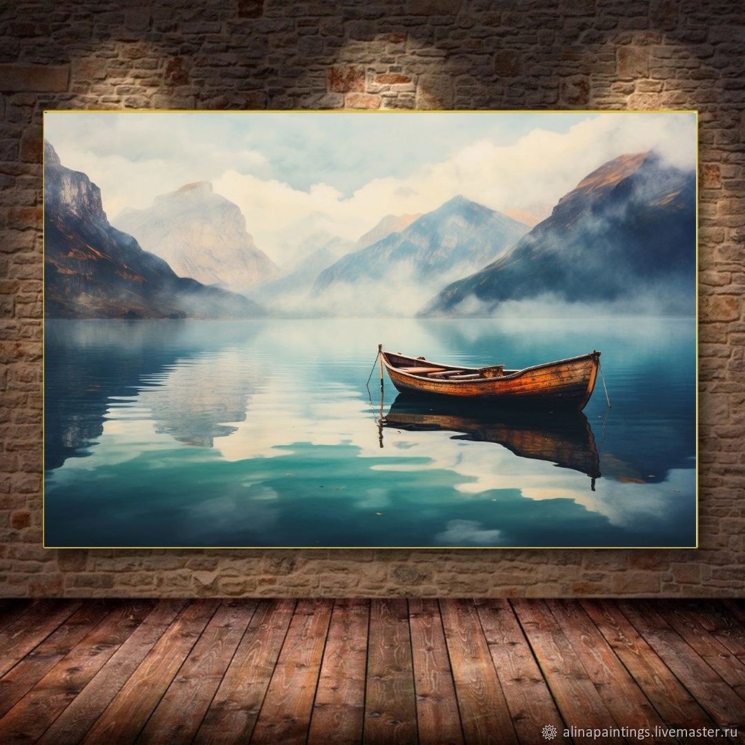 Картина маслом лодка Заказать картину Живопись Пейзаж природы в ...