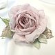 Brooch flower fabric chiffon rose ' More tender than tender', Brooches, Vidnoye,  Фото №1