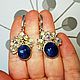 Earrings 'Sandra' with natural sapphires. Earrings. SELENA. My Livemaster. Фото №4