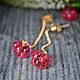 Order Crimson earrings - long gold-plated chain earrings. ToutBerry. Livemaster. . Earrings Фото №3