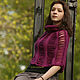 Purple poncho. Ponchos. IRINA GRUDKINA Handmade Knitwear. Online shopping on My Livemaster.  Фото №2