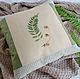 Pillowcase with hand embroidery 'Fern', Pillow, Ekaterinburg,  Фото №1