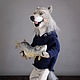 The wolf is a lucky fisherman. Felted Toy. kovyazinat. My Livemaster. Фото №4