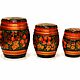 A set of painted barrels of Khokhloma 'Strawberry'. Art.30041, Jars, Tomsk,  Фото №1