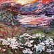 Painting of a mountain lake sunset colors 'Pearl banks'. Pictures. Russian Oil Paintings. My Livemaster. Фото №5