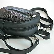 Сумки и аксессуары handmade. Livemaster - original item Women`s backpack black genuine leather. Handmade.