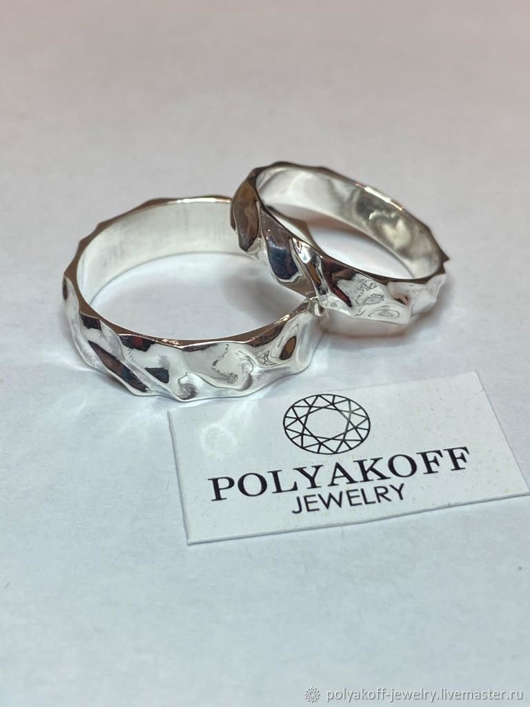 Обручальные кольца: Эксклюзивные обручальные кольца из белого золота винтернет-магазине Ярмарка Мастеров по цене 72000 ₽ – SQI3CRU