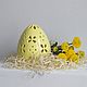 Керамическое яйцо (светло-желтое). Пасхальные яйца. Hill & Mill. Ярмарка Мастеров.  Фото №4