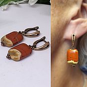 Украшения handmade. Livemaster - original item Copper earrings 