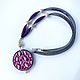 Necklace Geometry.pink leopard 2-sided. Pendants. KOKOSHNIKI Fashion jewel studio. Online shopping on My Livemaster.  Фото №2