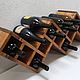 Order Shelf for wine 'sota', from 11 bottles. Color Wood. Livemaster. . Stand for bottles and glasses Фото №3