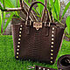 Python ECLIPSE handbag in Dark Chocolate color. Classic Bag. Exotic Workshop Python Fashion. My Livemaster. Фото №4
