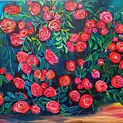 Картины и панно handmade. Livemaster - original item Wild rose bushes. Handmade.