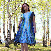 Одежда handmade. Livemaster - original item Felted dress is a Ray of happiness. Handmade.