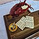 Винтаж: Диорама "Poker face", рак на пианино, редкое. Скульптуры винтажные. Елена Вагнер (Antiq-Vintage). Интернет-магазин Ярмарка Мастеров.  Фото №2