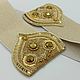 Elastic waistband embroidered gold wide, Belt, St. Petersburg,  Фото №1