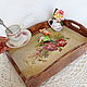 Vintage decoupage Rose tray. Trays. Happiness Gift Shop (kudreshova). My Livemaster. Фото №6