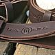 Leather belt with brass buckle 'Vegvisir'. Straps. Leather product G.M.G.. My Livemaster. Фото №4