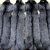 Материалы для творчества handmade. Livemaster - original item Skins silver Fox. The black Fox fur tanned. Handmade.