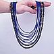 Эксклюзивное колье из шпинели и жемчуга "Сапфировый водопад". Колье. Jewelry Terapia. Ярмарка Мастеров.  Фото №5