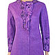 Felted Nuno jacket, wool cardigan ' Fleurs de violete'. Jackets. Charmante Tutenafelt (crealanafr). Online shopping on My Livemaster.  Фото №2