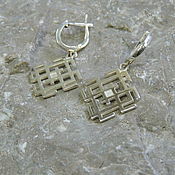 Русский стиль handmade. Livemaster - original item Earrings are the symbol of Belobog. Handmade.