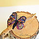 Evening butterfly brooch beading sequins blue and Marsala. Brooches. flowersstyle (flowersstyle). My Livemaster. Фото №4
