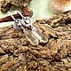 Серьги с хлоритовым дымчатым кварцем. Серьги классические. Ведическая студия «IN AETERNUM». Ярмарка Мастеров.  Фото №5