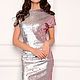 Dress with sequins pink silver, silver shiny dress. Dresses. mozaika-rus. My Livemaster. Фото №5