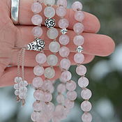 Фен-шуй и эзотерика handmade. Livemaster - original item Rosary Beads - WITH VIDEO - LOTUS IN YOUR Heart - 108 rose quartz beads. Handmade.
