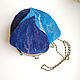 Bag with clasp: Wool bag 'Blue leaf'. Clasp Bag. Batik Silk Elcheva Sofia. Online shopping on My Livemaster.  Фото №2
