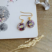 Украшения handmade. Livemaster - original item Resin earrings with real flowers. Transparent Jewelry. Handmade.