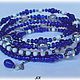 Multi-row bracelet Ultramarine. Bead bracelet. Irina Kazakova jewelry. Online shopping on My Livemaster.  Фото №2