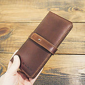 Сумки и аксессуары handmade. Livemaster - original item Wallet leather longer. Handmade.