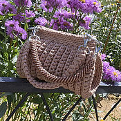 Сумки и аксессуары handmade. Livemaster - original item clutches: Knitted bag made of polyester cord. Handmade.